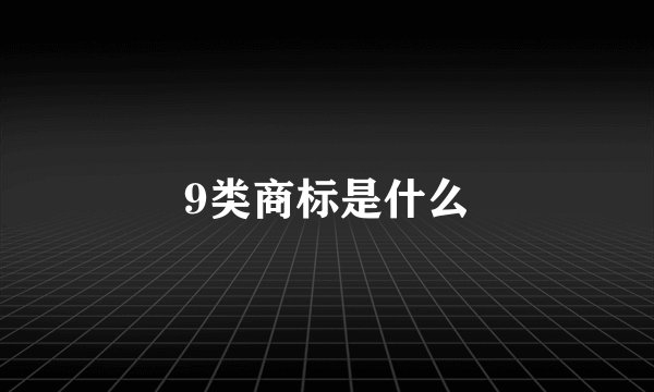 9类商标是什么