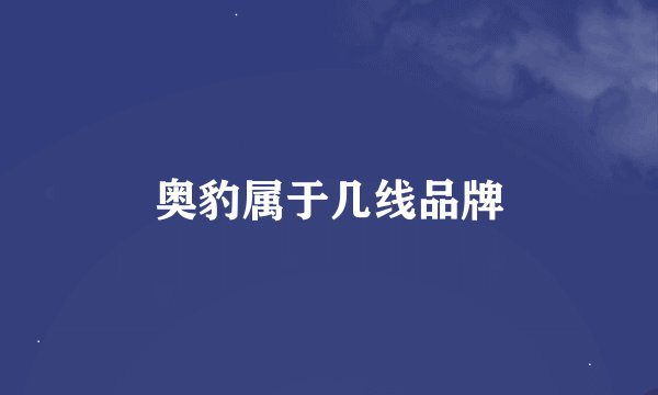 奥豹属于几线品牌
