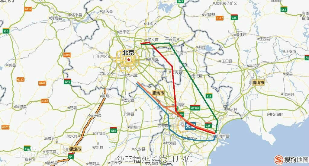 京津高铁二线地图