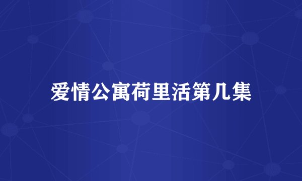 爱情公寓荷里活第几集