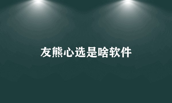 友熊心选是啥软件