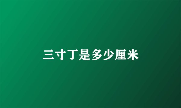 三寸丁是多少厘米
