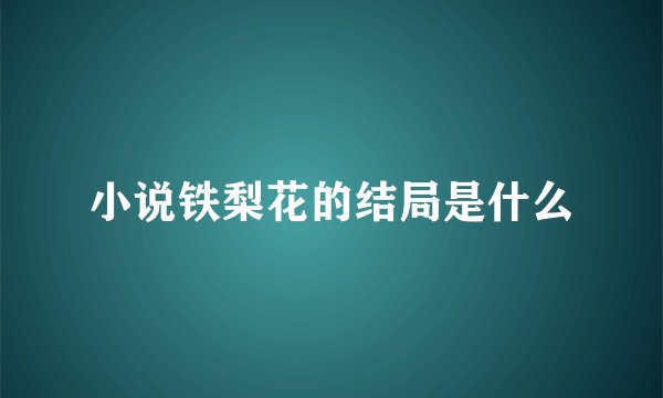 小说铁梨花的结局是什么