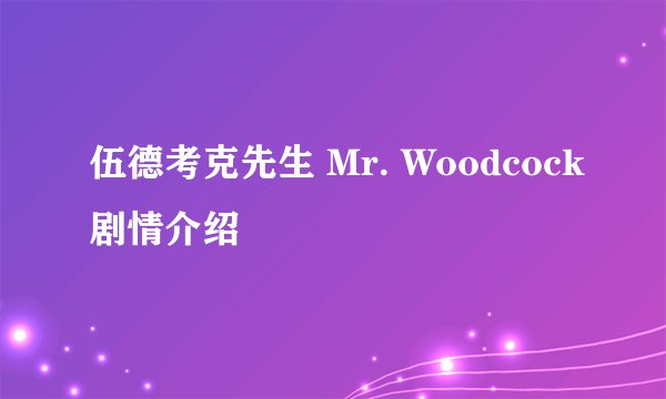 伍德考克先生 Mr. Woodcock剧情介绍