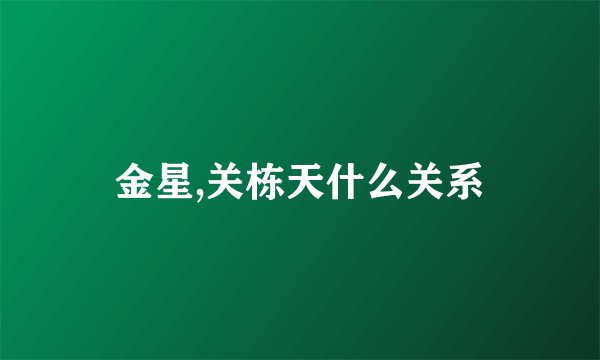 金星,关栋天什么关系