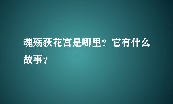魂殇荻花宫是哪里?它有什么故事?