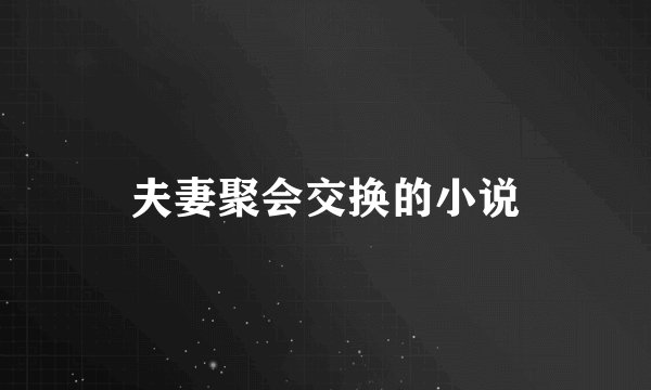 夫妻聚会交换的小说