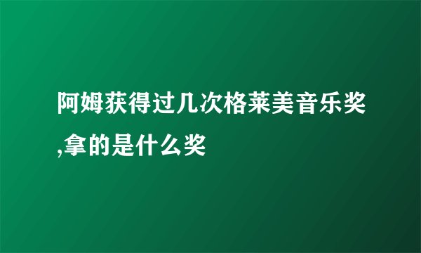 阿姆获得过几次格莱美音乐奖,拿的是什么奖