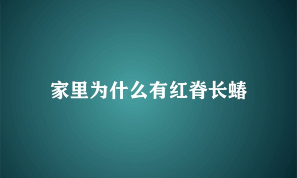 家里为什么有红脊长蝽