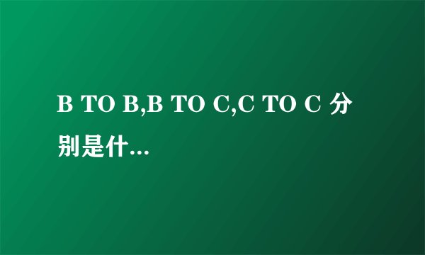 B TO B,B TO C,C TO C 分别是什么意思?