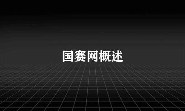 国赛网概述