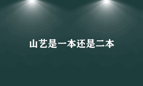 山艺是一本还是二本