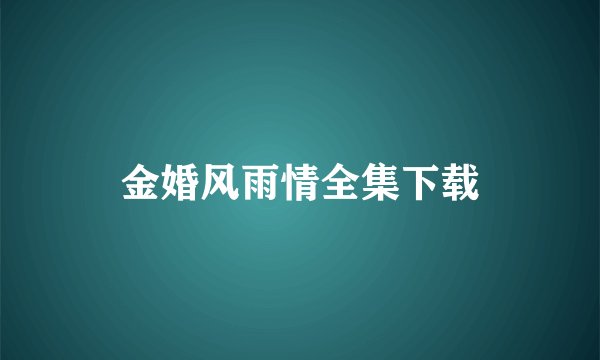 金婚风雨情全集下载