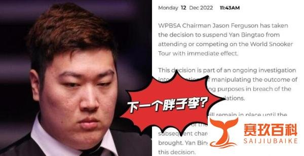 下一个胖子李！颜丙涛操纵比赛遭禁赛，这次赵心童能否幸免？
