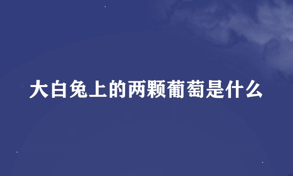 大白兔上的两颗葡萄是什么