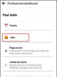 Facebook功能之-----Job