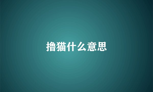 撸猫什么意思