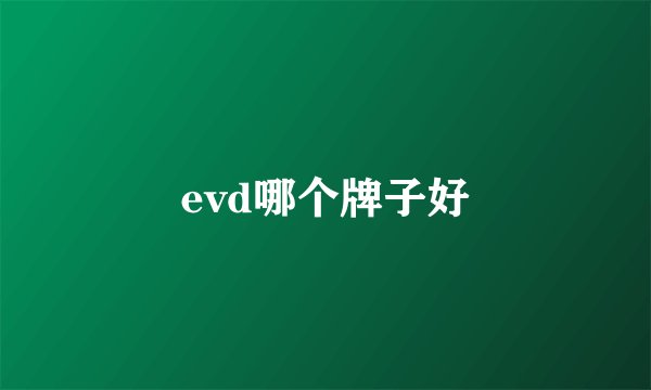 evd哪个牌子好