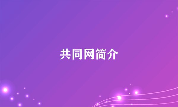 共同网简介