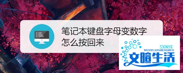 笔记本键盘字母变数字怎么按回来