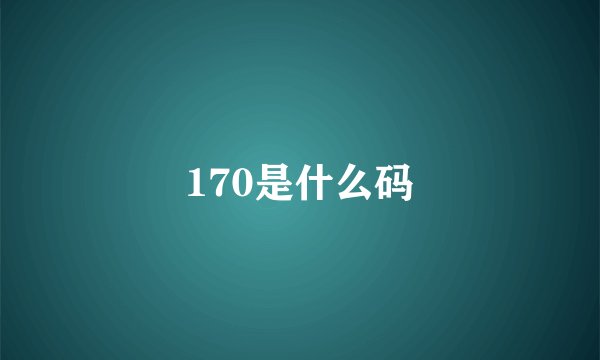 170是什么码