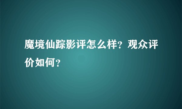 魔境仙踪影评怎么样？观众评价如何？