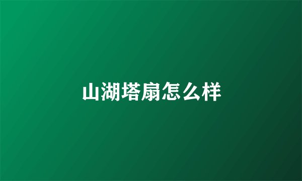 山湖塔扇怎么样