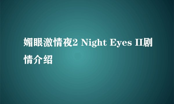 媚眼激情夜2 Night Eyes II剧情介绍