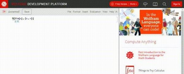 【数学工具】在线Mathematica使用方法