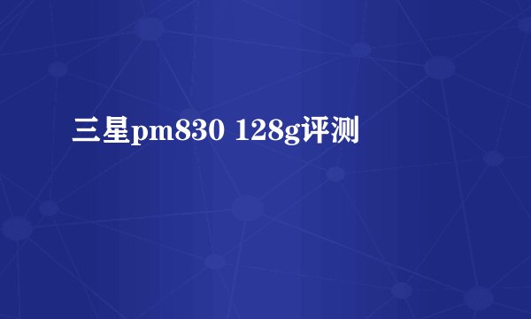 三星pm830 128g评测