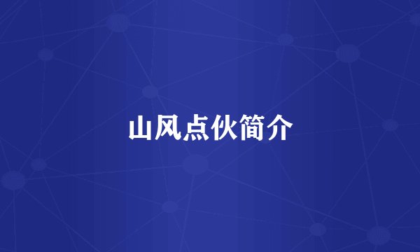 山风点伙简介