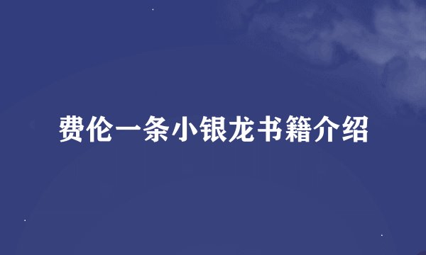 费伦一条小银龙书籍介绍