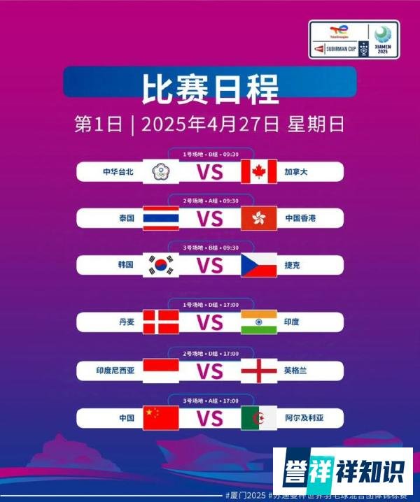2025年苏迪曼杯 世界羽毛球混合团体锦标赛