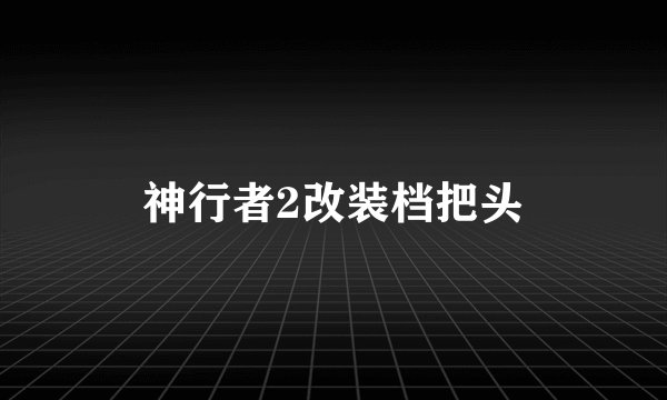 神行者2改装档把头