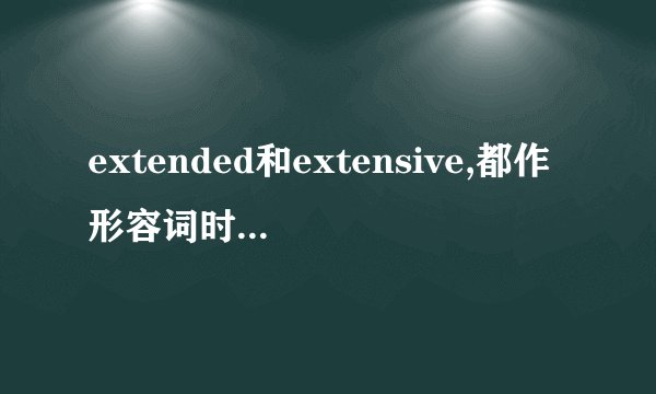 extended和extensive,都作形容词时意思上有什么区别