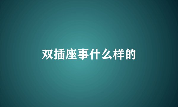 双插座事什么样的