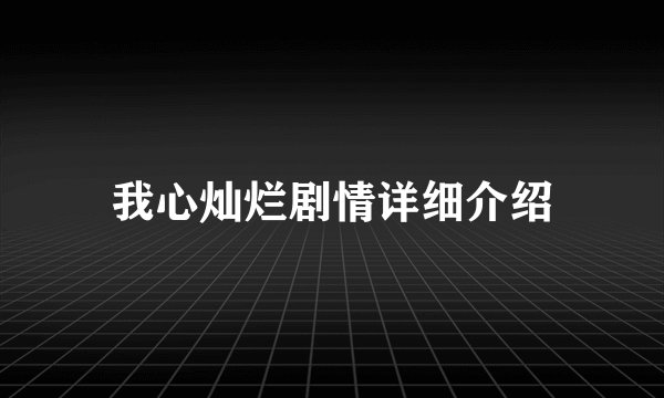 我心灿烂剧情详细介绍