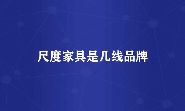 尺度家具是几线品牌