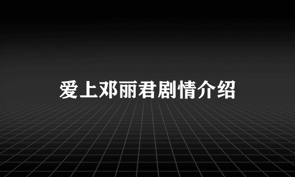 爱上邓丽君剧情介绍