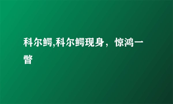 科尔鳄,科尔鳄现身，惊鸿一瞥