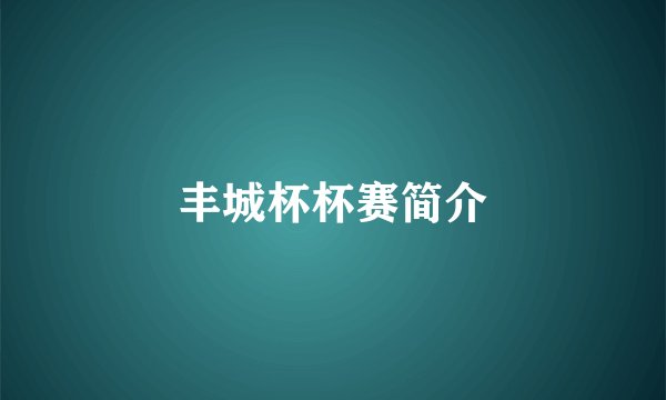 丰城杯杯赛简介