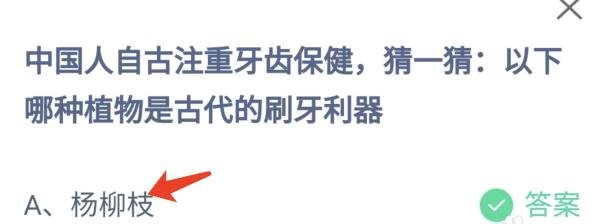 蚂蚁庄园最新答案中国人自古注重牙齿保健猜一猜