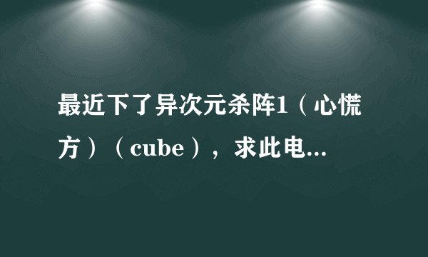 最近下了异次元杀阵1（心慌方）（cube），求此电影的主题，与其中的一些知识，要详细。