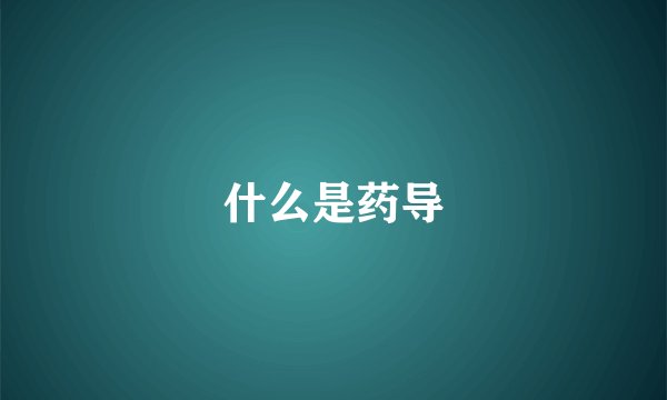 什么是药导