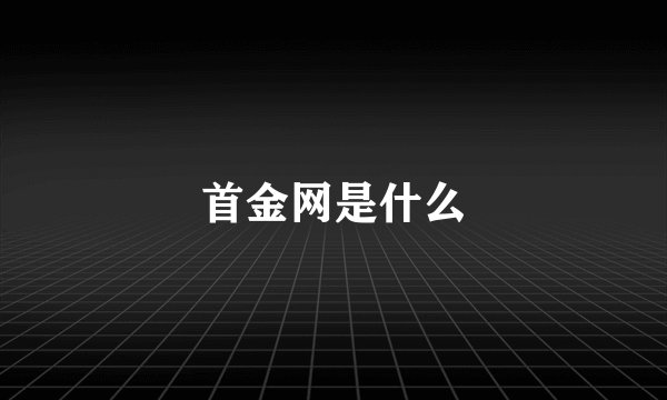 首金网是什么