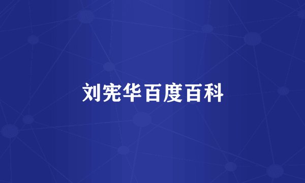 刘宪华百度百科