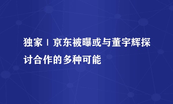 独家｜京东被曝或与董宇辉探讨合作的多种可能