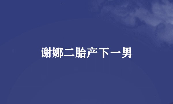 谢娜二胎产下一男