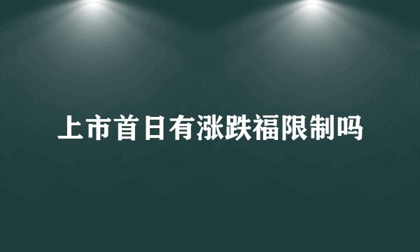 上市首日有涨跌福限制吗