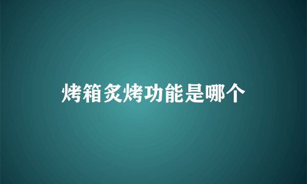 烤箱炙烤功能是哪个